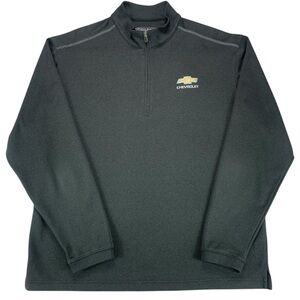 Pebble‎ Beach Men’s Large Black Quarter Zip Performance Pullover Chevrolet